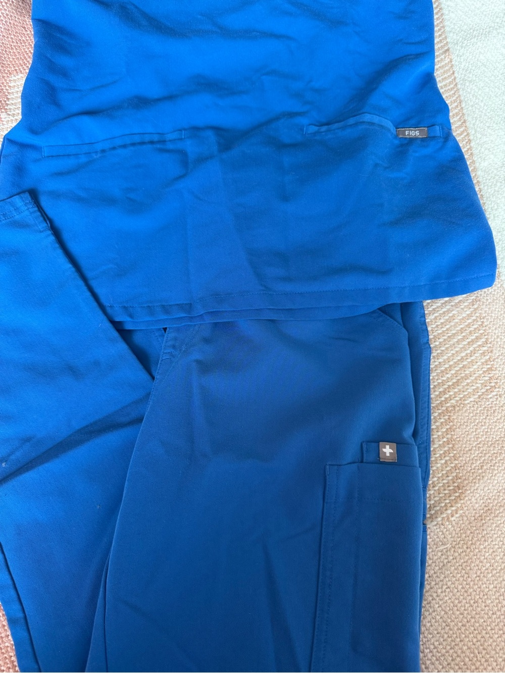 Figs Set - Royal Blue Women’s Pants & Top - Picture 2 of 4